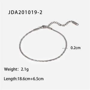 Youthway Silver Anklet Stainless Steel 18K Chain Anklet Girl Jewelry
