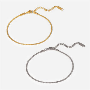 Youthway Silver Anklet Stainless Steel 18K Chain Anklet Girl Jewelry