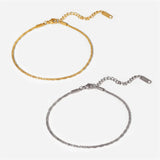 Youthway Silver Anklet Stainless Steel 18K Chain Anklet Girl Jewelry