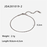 Youthway Silver Anklet Stainless Steel 18K Chain Anklet Girl Jewelry