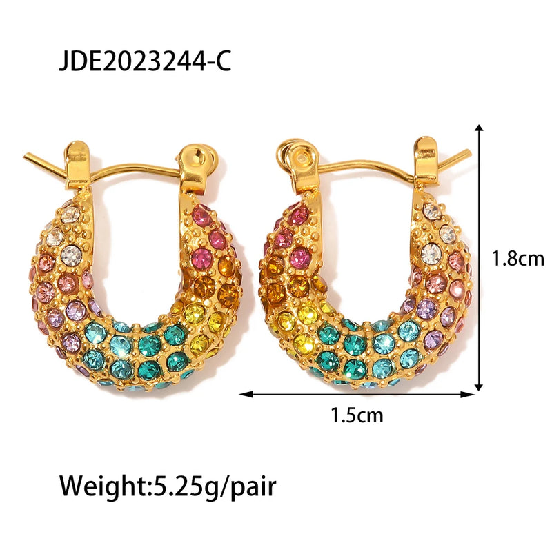 Youthway Colorful Stainless Steel Earrings - Engagement Gift