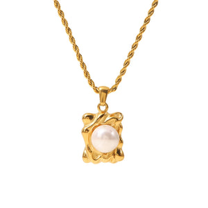 Youthway Vintage Pearl Pendant Necklace