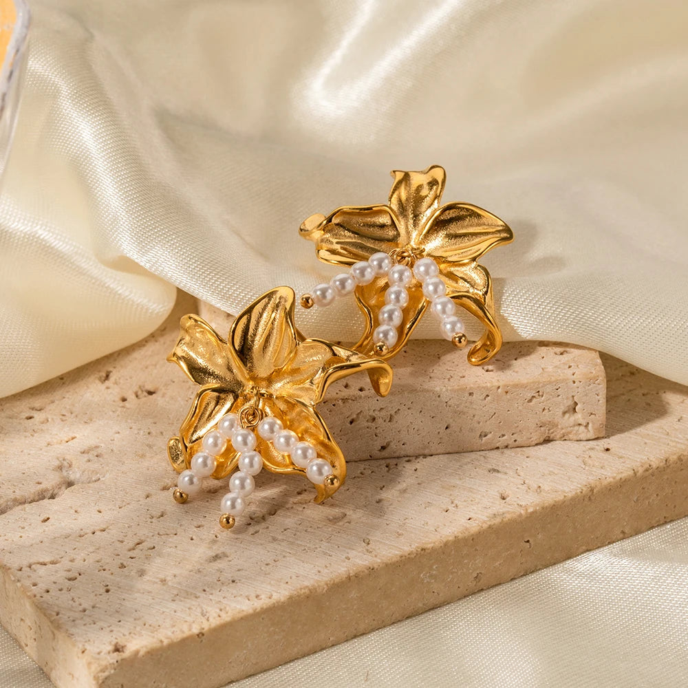 Youthway Starfish Shell Earrings Waterproof Jewelry