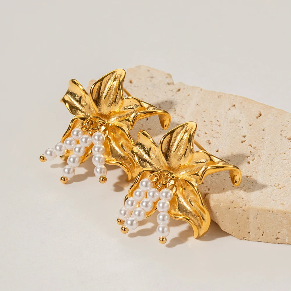Youthway Starfish Shell Earrings Waterproof Jewelry