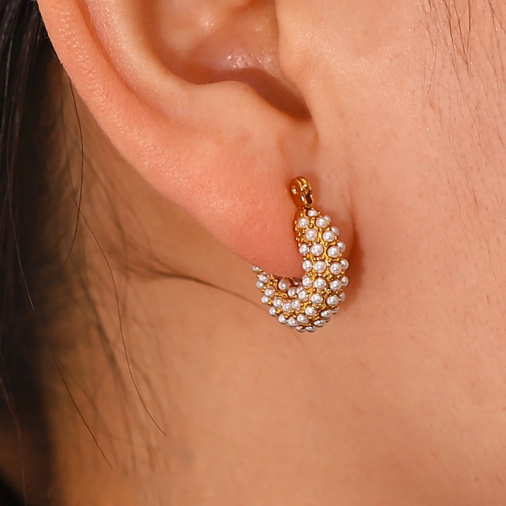 Youthway Waterproof Pearl Earrings for Women