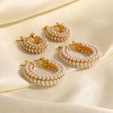 Youthway Waterproof Pearl Earrings for Women