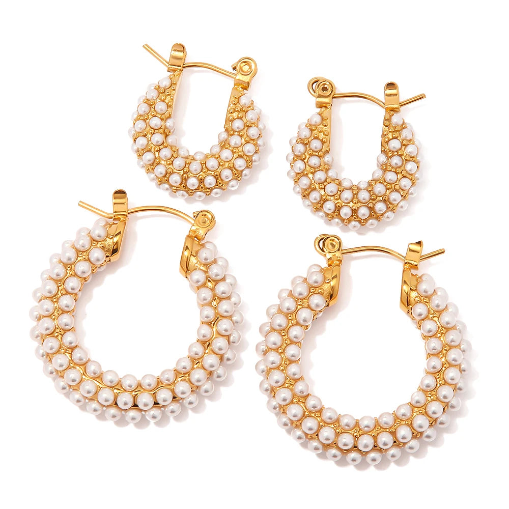 Youthway Waterproof Pearl Earrings for Women