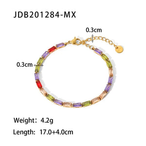 Youthway Colorful Zirconia Bracelet for Women