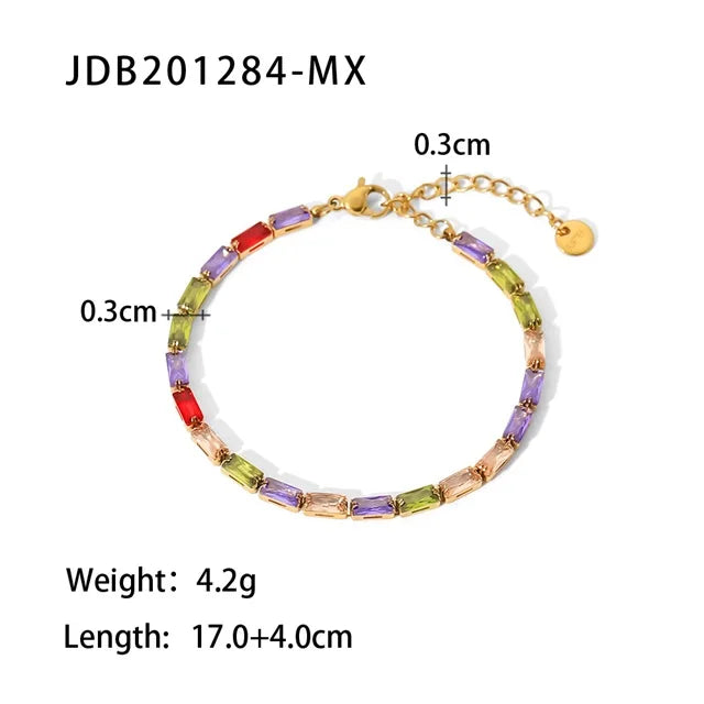 Youthway Colorful Zirconia Bracelet for Women