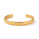 Youthway Waterproof Stainless Steel Open Bangle Women Charm Jewelry