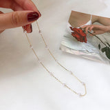 Kpop Pearl Choker Necklace Goth Chocker Collar Women