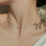 Kpop Pearl Choker Necklace Goth Chocker Collar Women