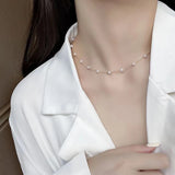 Kpop Pearl Choker Necklace Goth Chocker Collar Women
