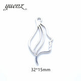 10pcs Rhodium Plating Charm Woman Earring Necklace Alloy Charms