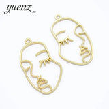 10pcs Face KC Charm Earring Necklace Charms for Jewelry Making