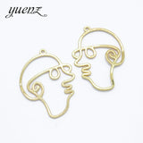 10pcs Face KC Charm Earring Necklace Charms for Jewelry Making
