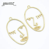 10pcs Face KC Charm Earring Necklace Charms for Jewelry Making