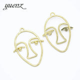 10pcs Face KC Charm Earring Necklace Charms for Jewelry Making