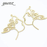 10pcs Face KC Charm Earring Necklace Charms for Jewelry Making