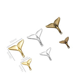 30pcs Whale Tail Charms, Antique Tibetan Silver Pendant for DIY Jewelry Making