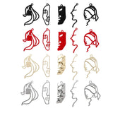 7 pcs Beauty Face Woman Earring Charms for Jewelry Making