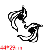 7 pcs Beauty Face Woman Earring Charms for Jewelry Making