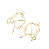 7 pcs Beauty Face Woman Earring Charms for Jewelry Making
