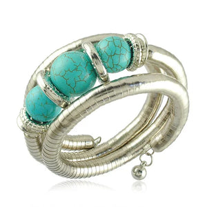 Yumfeel African Beads Bracelet Vintage Silver Jewelry