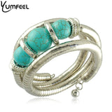 Yumfeel African Beads Bracelet Vintage Silver Jewelry