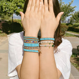 Yumfeel Bohemian Wrap Bracelet Leather Chakra Jewelry
