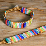 Yumfeel Bohemian Wrap Bracelet Leather Chakra Jewelry