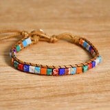 Yumfeel Bohemian Wrap Bracelet Leather Chakra Jewelry