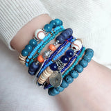 Yumfeel Vintage Boho Beaded Bracelets Women Charms Layers Bracelet