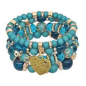 Yumfeel Bohemia Vintage Feather Tassel Bracelet Set