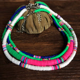 Yumfeel Bohemian Colorful Necklace Set Women Jewelry