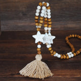 Yumfeel Bohemian Necklace Stones Tassels Long Women Jewelry