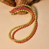 Lemon Jade Crystal Quartz Hematite Beaded Necklace