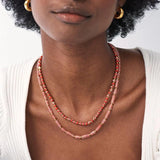 Lemon Jade Crystal Quartz Hematite Beaded Necklace