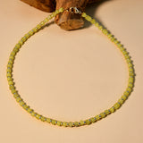 Lemon Jade Crystal Quartz Hematite Beaded Necklace