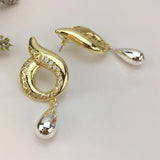 Yuminglai Dubai Earrings for Women Goldplate Jewelry FHK15110