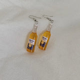 Resin Beer Bottle Earrings Mineral Bottles Womens Jewelry