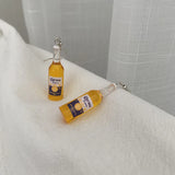 Resin Beer Bottle Earrings Mineral Bottles Womens Jewelry