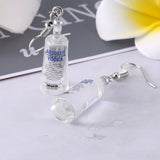 Resin Beer Bottle Earrings Mineral Bottles Womens Jewelry
