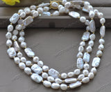 18mm Square Coin Baroque Pearl Necklace