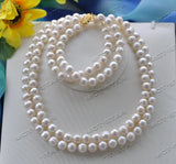 10mm Round Freshwater Pearl Necklace & Bracelet Set