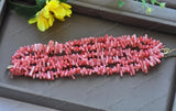 Natural Pink Coral Tree-Branch Bracelet 8''