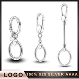 925 Sterling Silver Keychain Women's Jewelry
