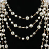 ZA Women Multi-purpose Pearl Sweater Necklace Wedding Jewelry