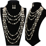 ZA Women Multi-purpose Pearl Sweater Necklace Wedding Jewelry