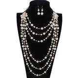 ZA Women Multi-purpose Pearl Sweater Necklace Wedding Jewelry